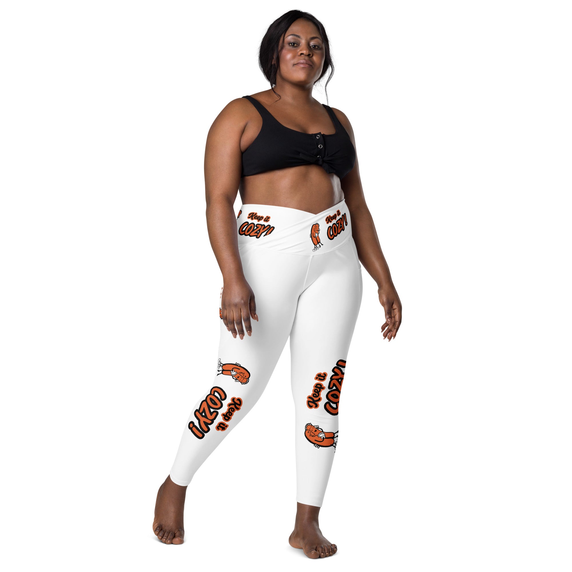 Crossover leggings with pockets – Cozy Dog Drive In